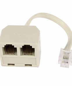 POWERTECH adapter 6p4c 1x male 0.20cm to 2xfemale